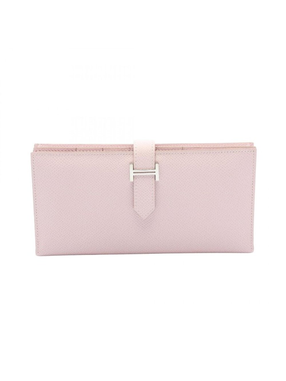 Hermes Bifold Wallet Bearn Soufflet Mauve Pale Leather